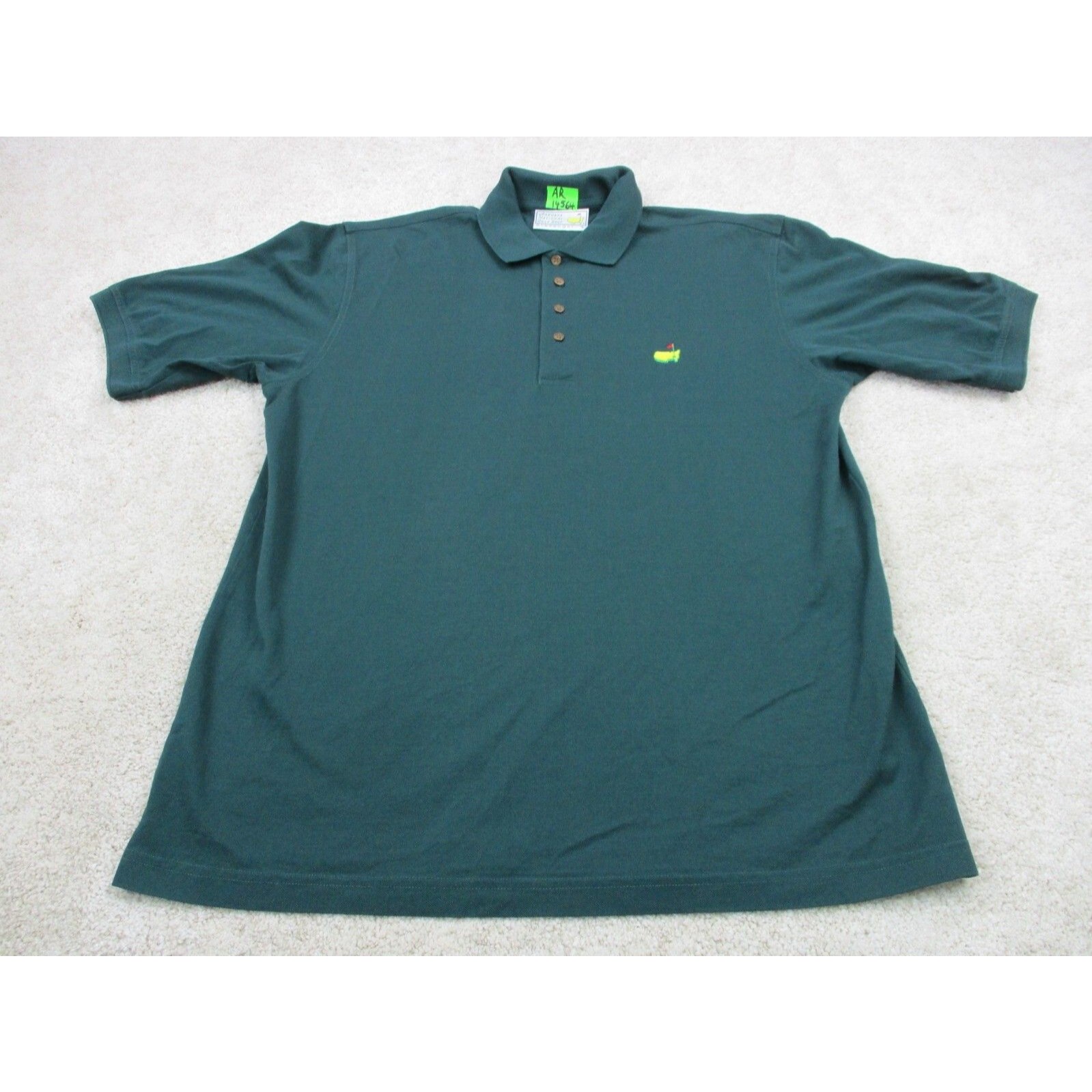 Masters Polo Shirt Adult Large Green Masters Augusta National Golf Golfer Mens